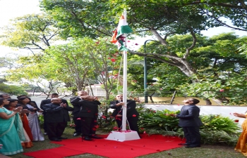 Flag Hoisting Ceremony in occasion of the 71st Republic Day on 26th January 2020 at the Embassy of India, Caracas
