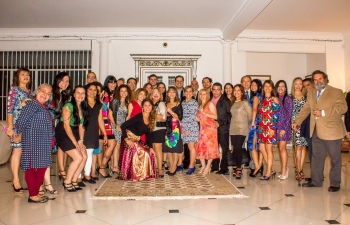 Una recepcion fue celebrada en la Residencia del Embajador para los miembros de El Arte de Vivir - Venezuela, 07 Mayo 2016