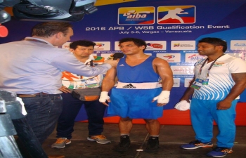 Participacion de la India en prueba clasificatoria a los Juegos Olímpicos de Río de Boxeo en Venezuela