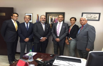 visit of Ambassador Shrivastava and Embassy officials to Sint Maarten