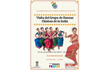 Performance of a 10 Member Odissi Dance Group led by Ms. Shubhada Varadkar on 10 November 2017 at Bolivar Theatre. 