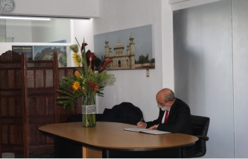 Condolence book on the sad demise of India's former External Affairs Minister Smt. Sushma Swaraj