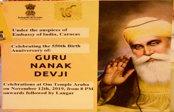 Celebration of the 550th Birth Anniversary of Guru Nanak Devji in Aruba