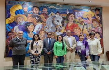 The Ambassador of India, H.E. Mr. P.K. Ashokbabu, addressed the Forum on BRICS and Challenges for Latin America on Friday, 14 June 2024 at the Salon de Las Heroinas de Merida of the Legislative Council. 