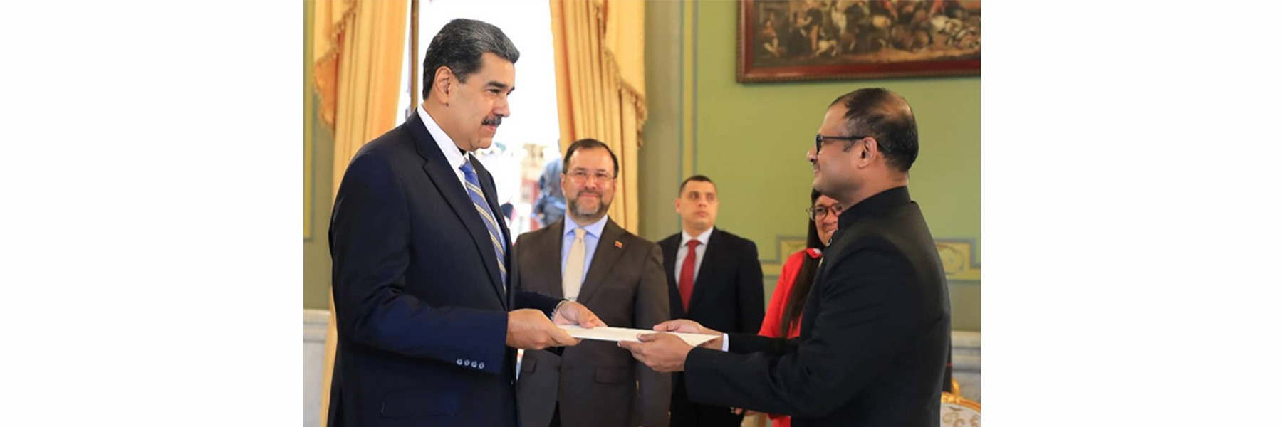 Presentation of credentials at Miraflores Palace, Caracas